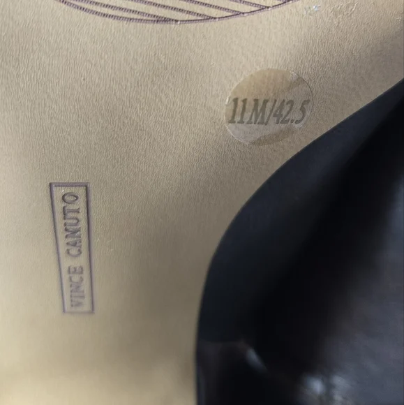 Vince Camuto Cristin Knee High Boots Sz 11M Wide Calf Washed Brown Leather - Picture 11 of 11